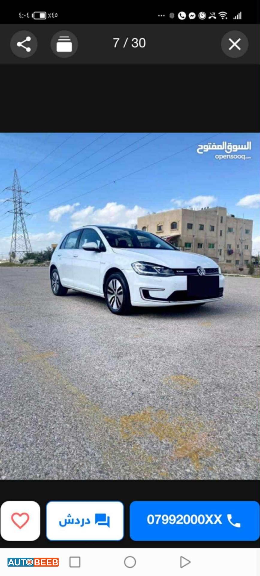 فولكس فاجن E-جولف 2019