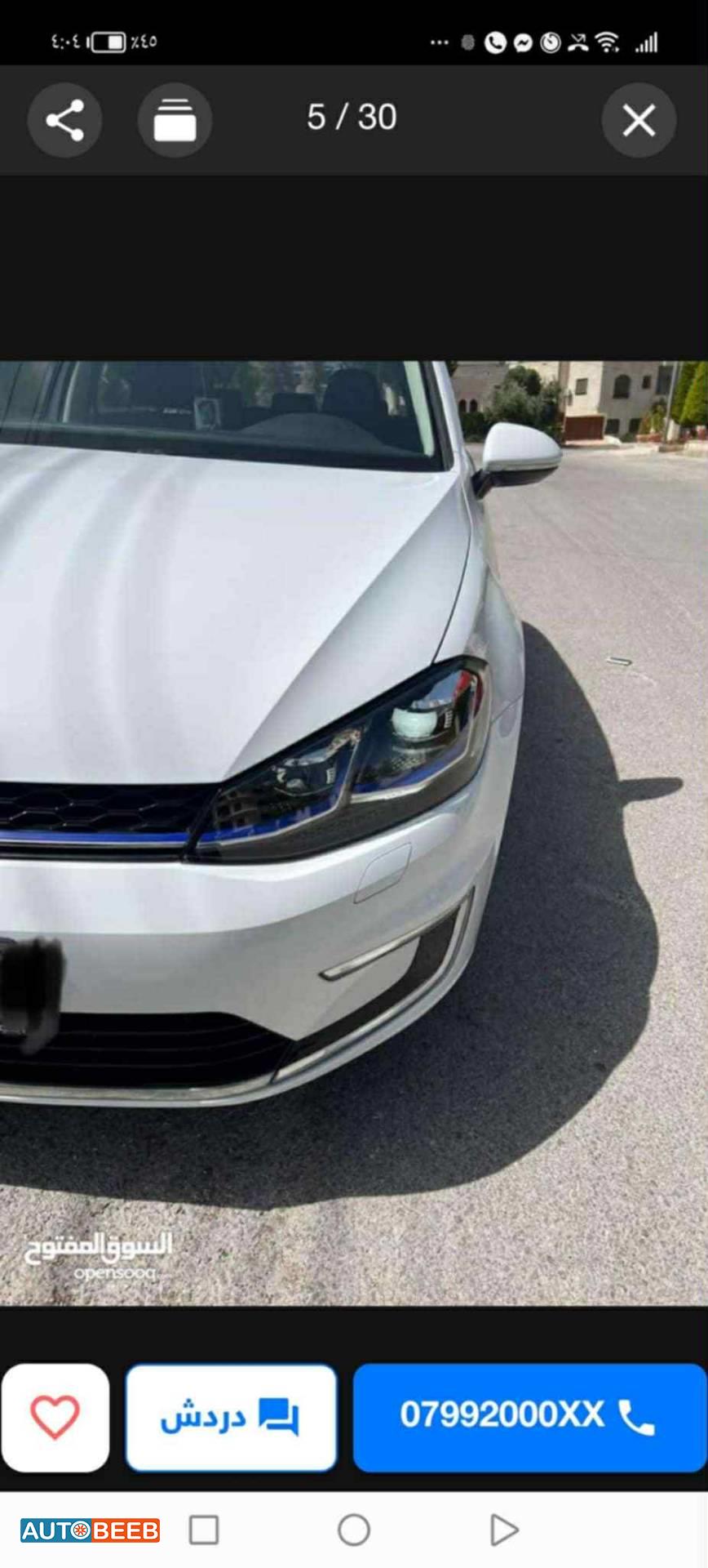 فولكس فاجن E-جولف 2019