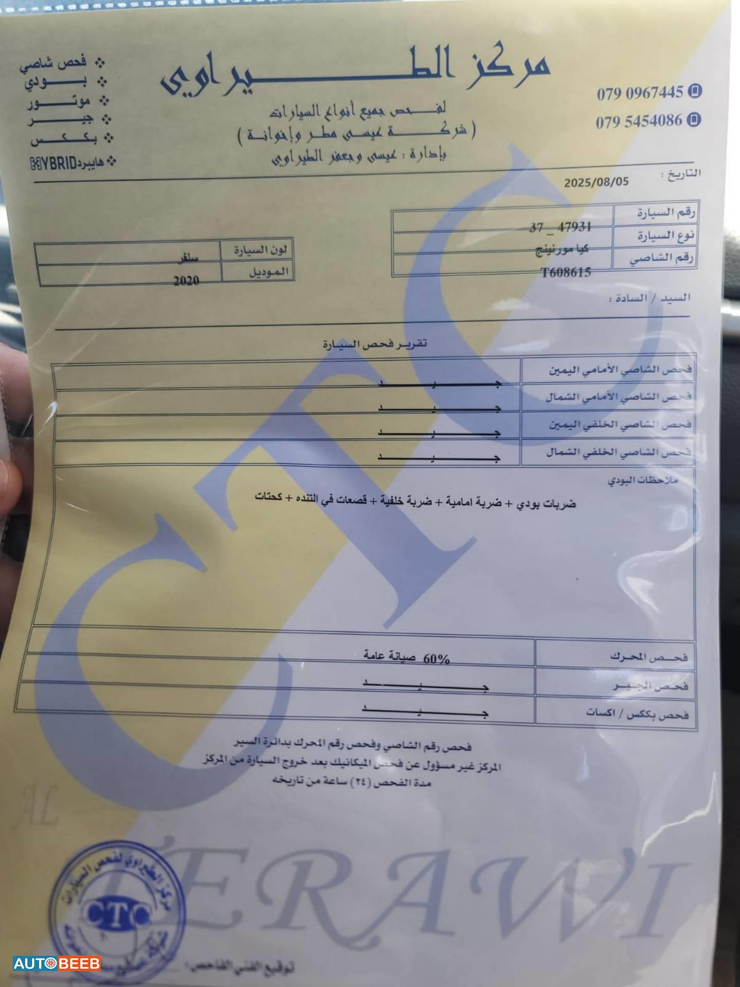 كيا مورنينغ 2020