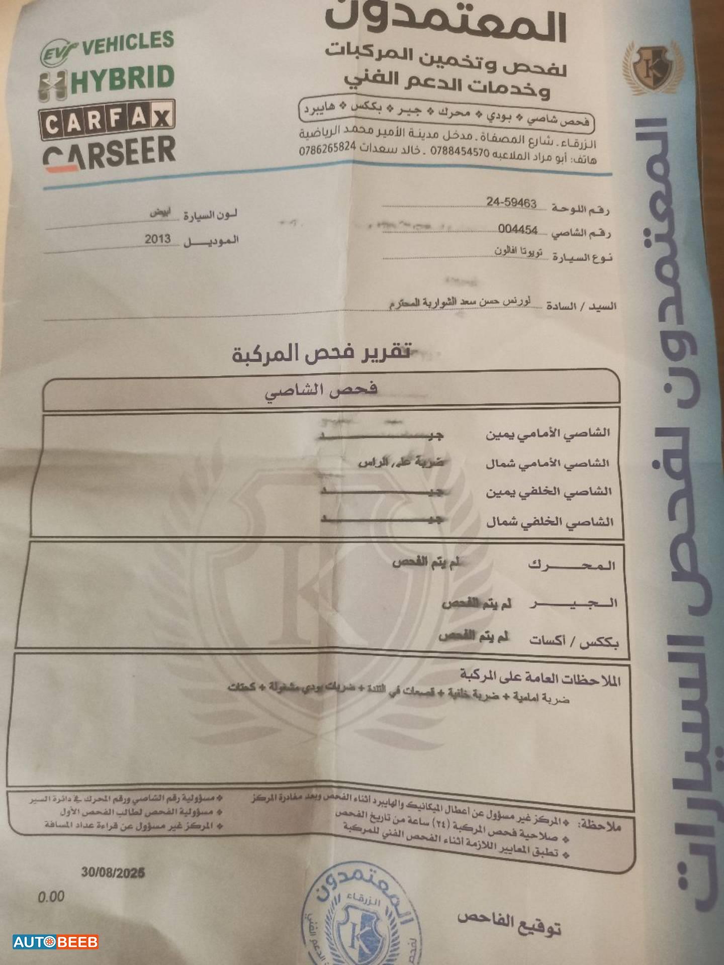 تويوتا افالون 2013