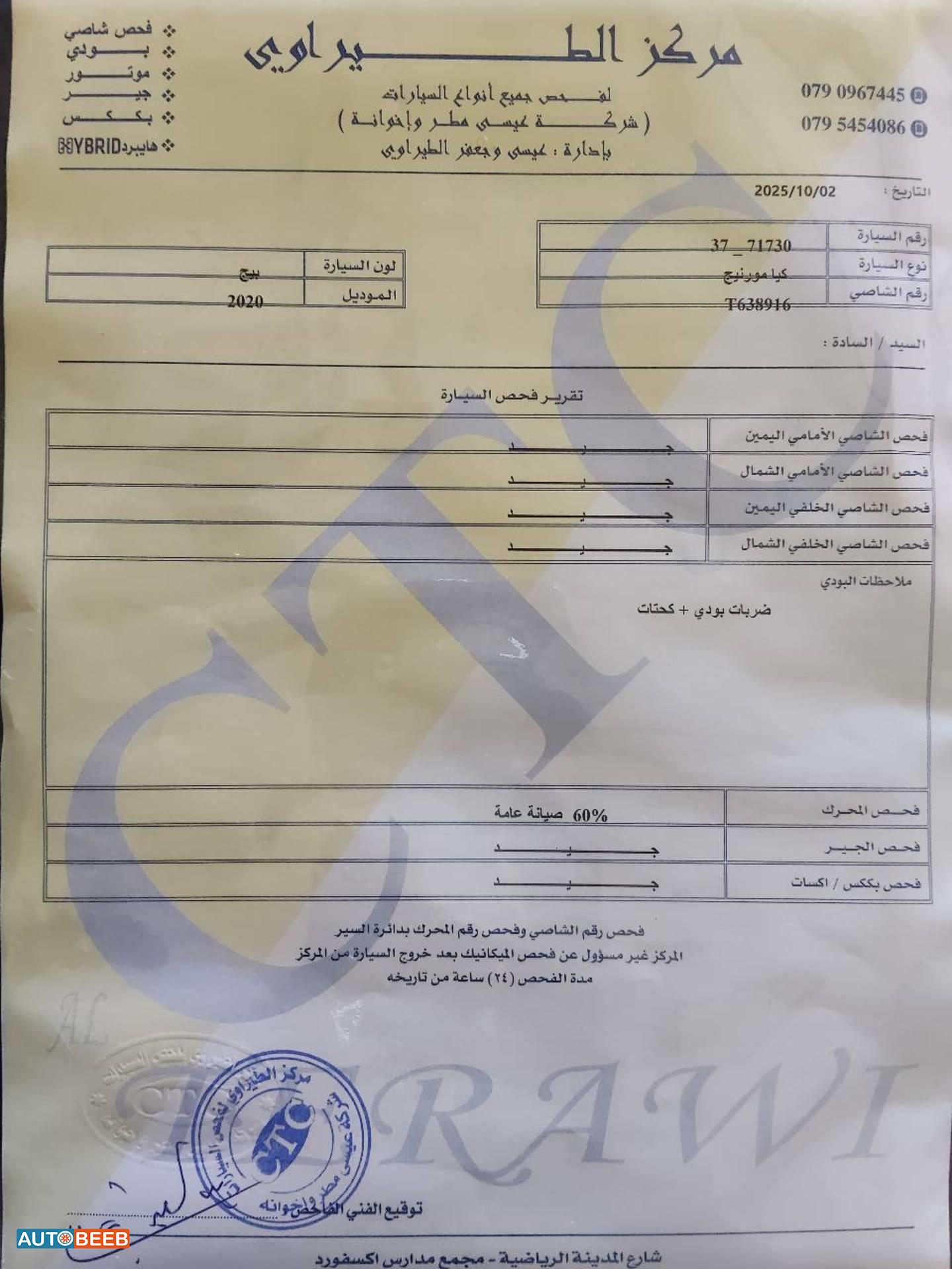 كيا مورنينغ 2020