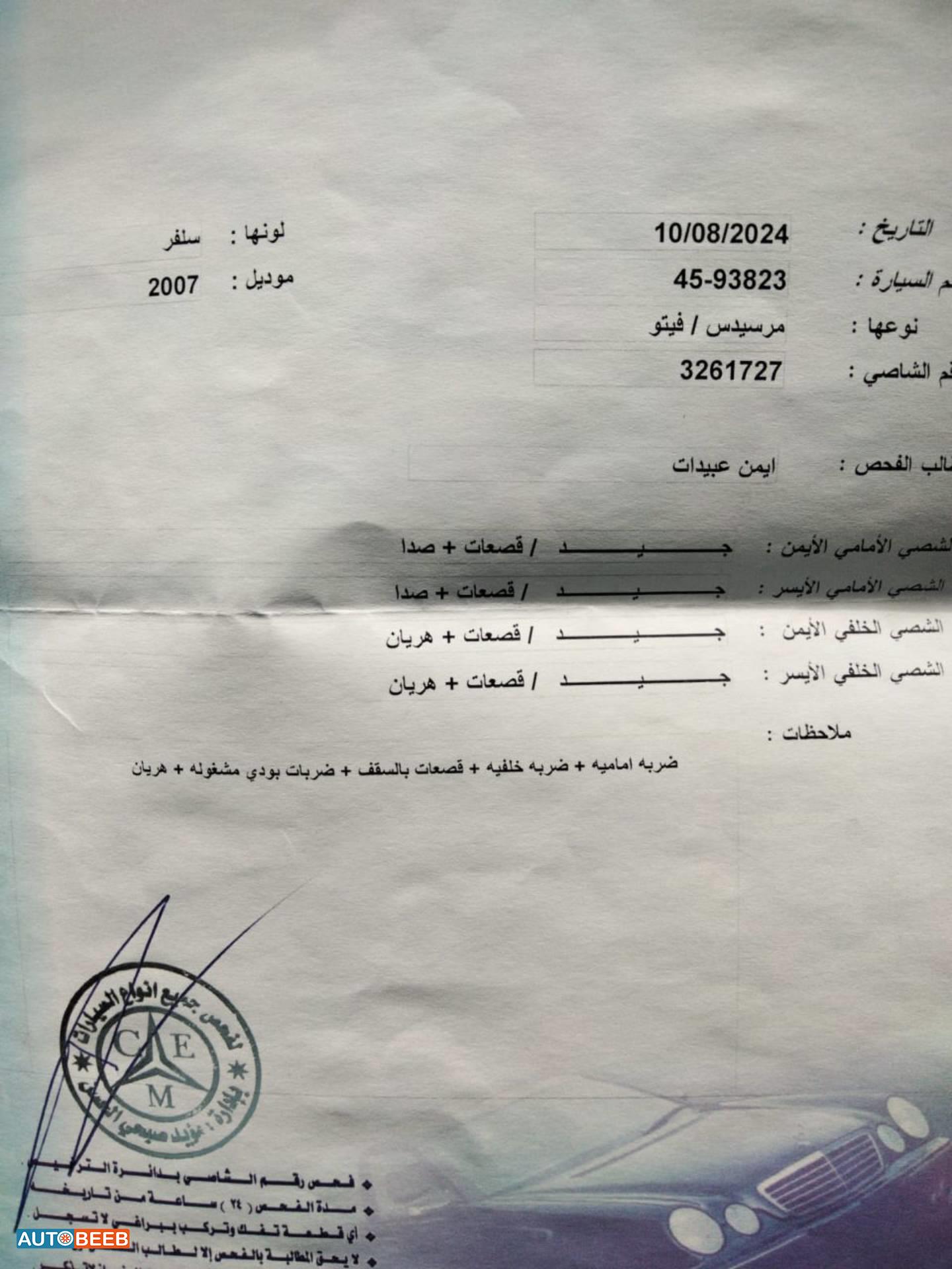 ميني فان مرسيدس بنز 2007