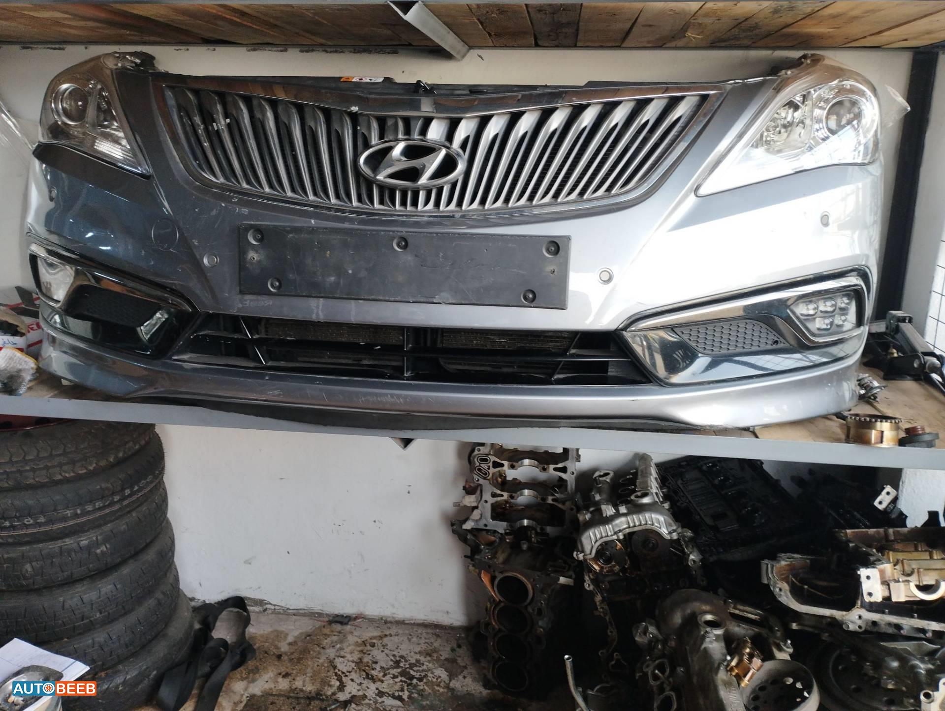 واجهه اماميه هونداي ازيرا طمبون اضويه اماميه يمين شمال 2014 2015