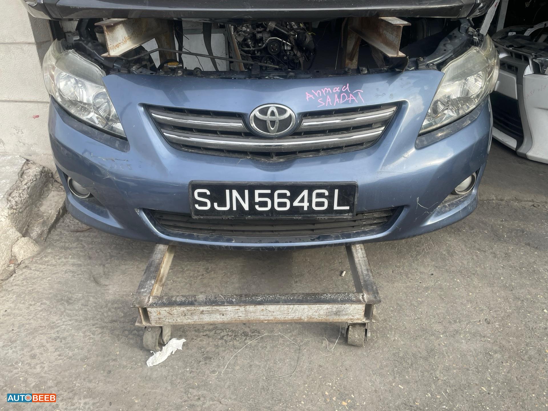 واجهة امامية طمبون اضوية يمين شمال تويوتا كورولا 2008 2009 2010