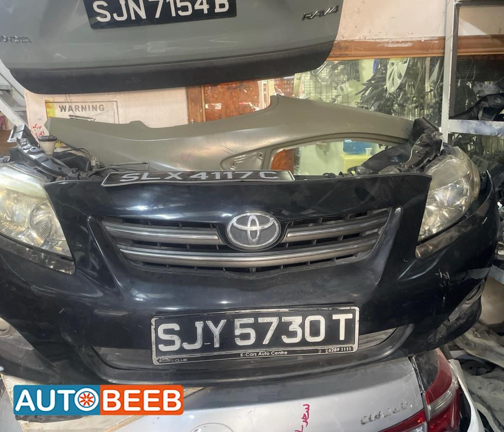 واجهة امامية طمبون اضوية يمين شمال تويوتا كورولا 2008 2009 2010