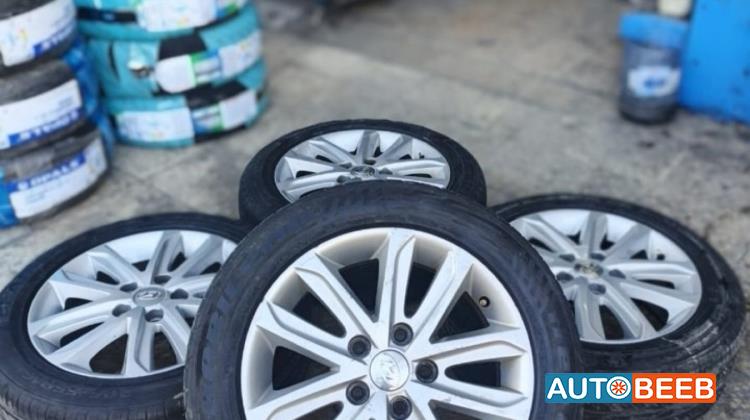 طقم جنط هيونداي مع كوشوك 5 براغي 16 اصلي