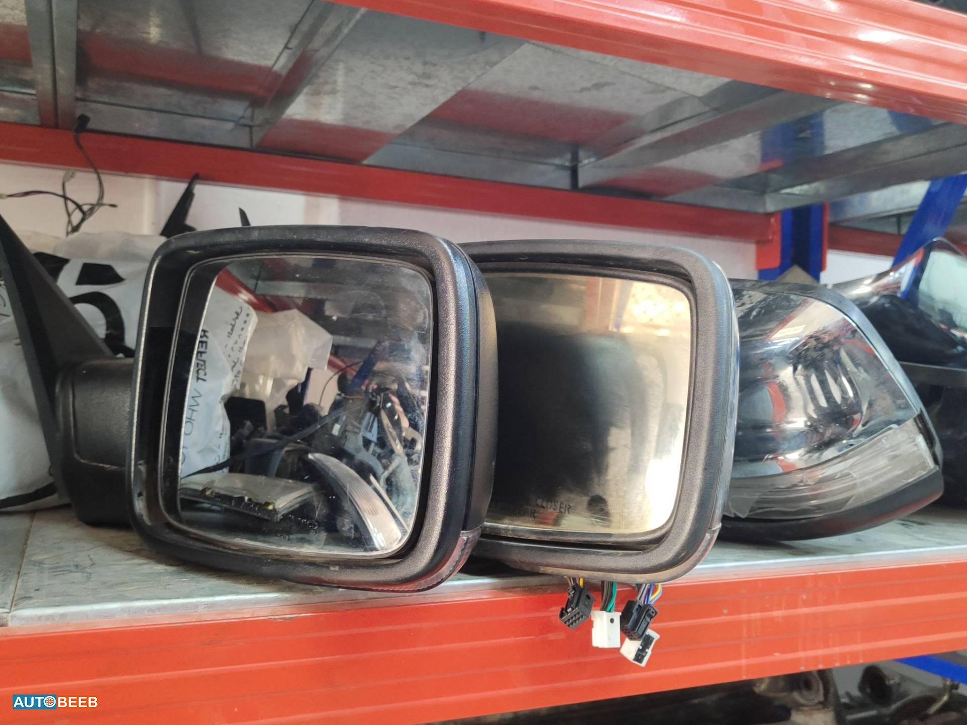 مرآة جانبية يمين شمال ضب كهرباء كروم و عادي دودج رام 2014 2015 2016 