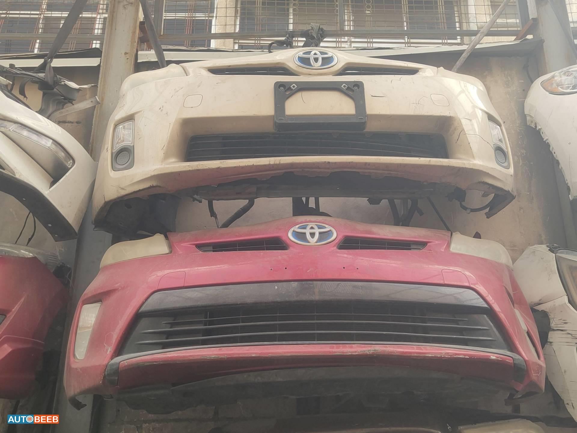 واجهة أمامية طمبون اضوية يمين شمال تويوتا بريوس 2010 2011 2012 2013 