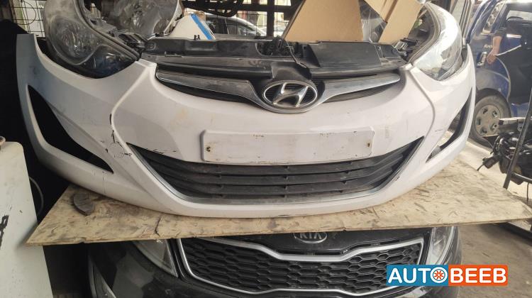 واجهة أمامية طمبون اضوية يمين شمال هيونداي افانتي md 2014 2015 2016