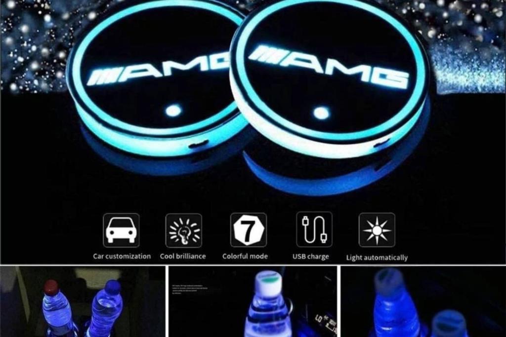 قاعده اكواب مضيئة جميع السيارات المرسيدس 