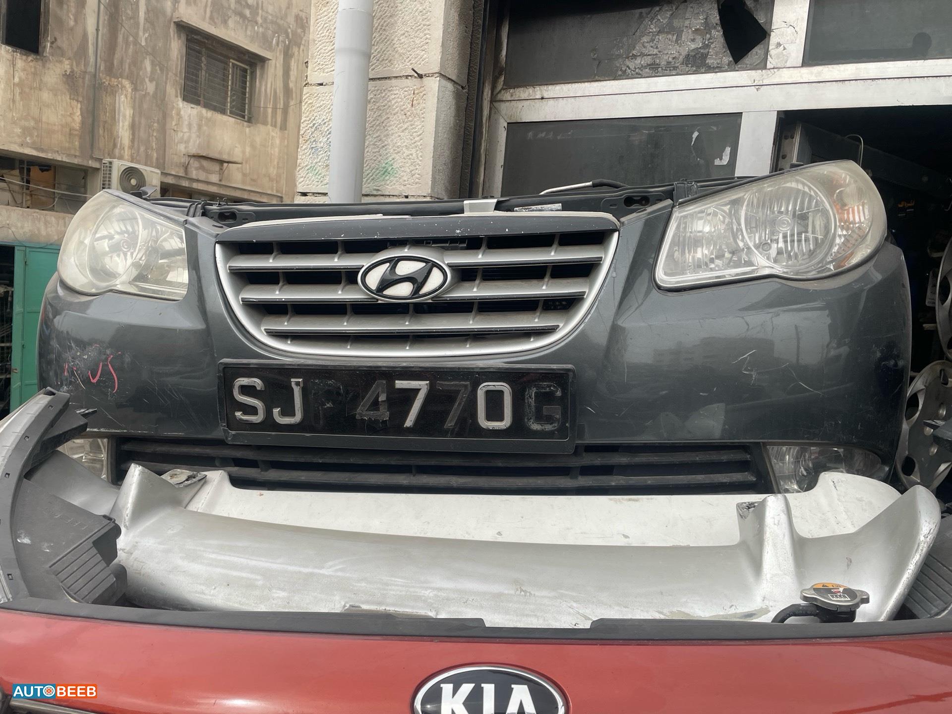 واجهة امامية طمبون اضوية يمين شمال هيونداي افانتي 2007 2008 2009 2010