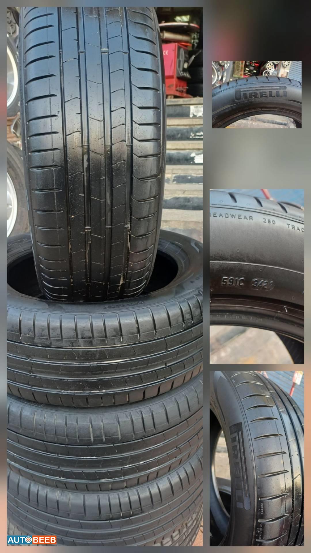 طقم كاوتش  بريلي 235/55/18 بحاله جيده جدا انتاج 23