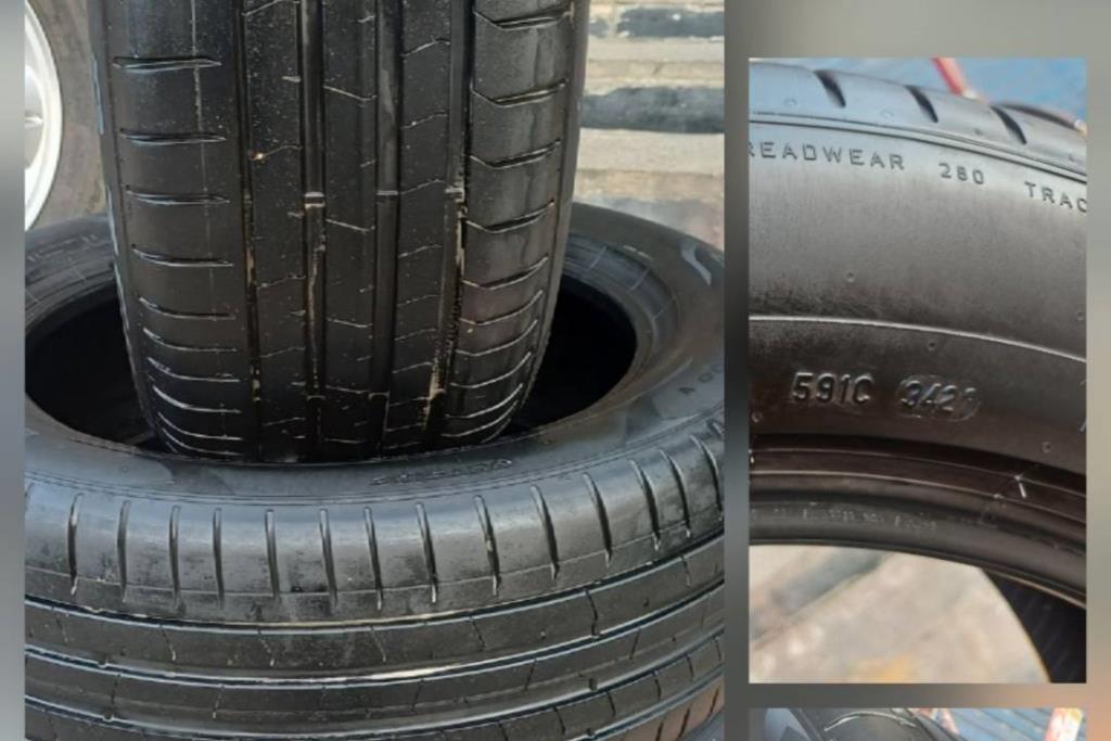 طقم كاوتش  بريلي 235/55/18 بحاله جيده جدا انتاج 23