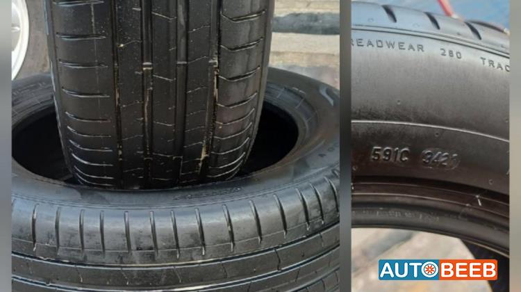 طقم كاوتش  بريلي 235/55/18 بحاله جيده جدا انتاج 23