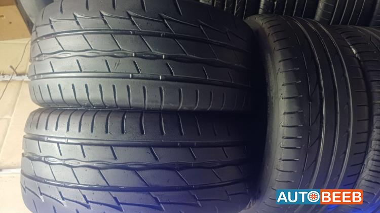 طقم برجستون 245/45/17 بحاله جيده جدا