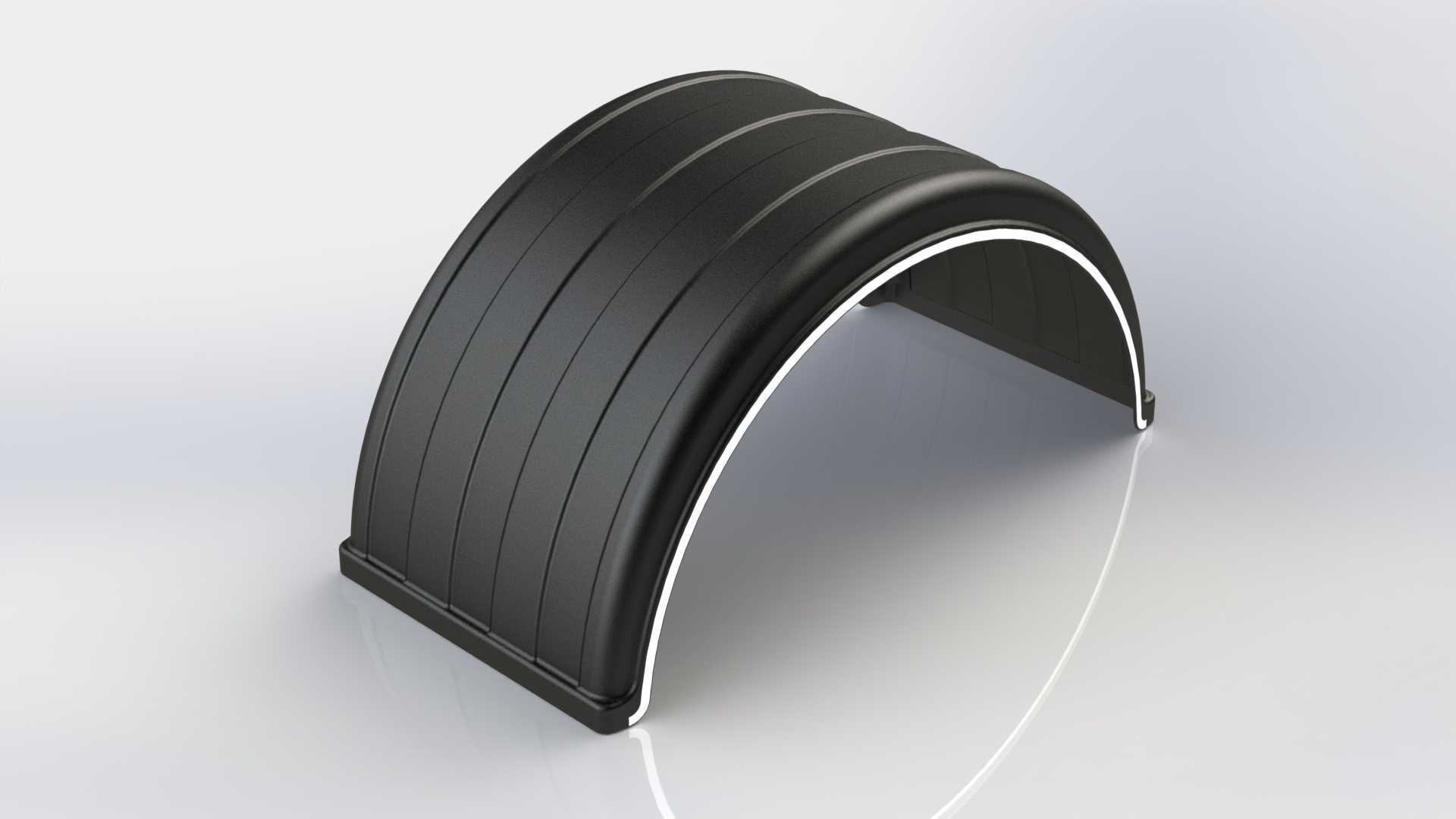 Double Tire Slotted Mudguard with Line / 42U1012