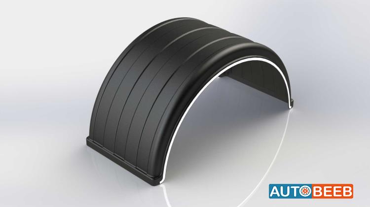 Double Tire Slotted Mudguard with Line / 42U1012