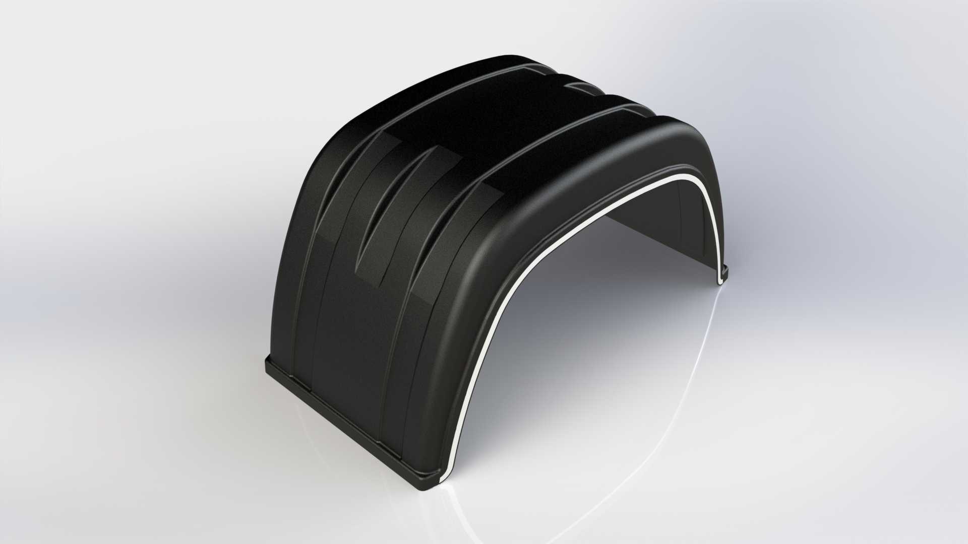 Double Tire Slotted Mudguard with Line / 42U1015