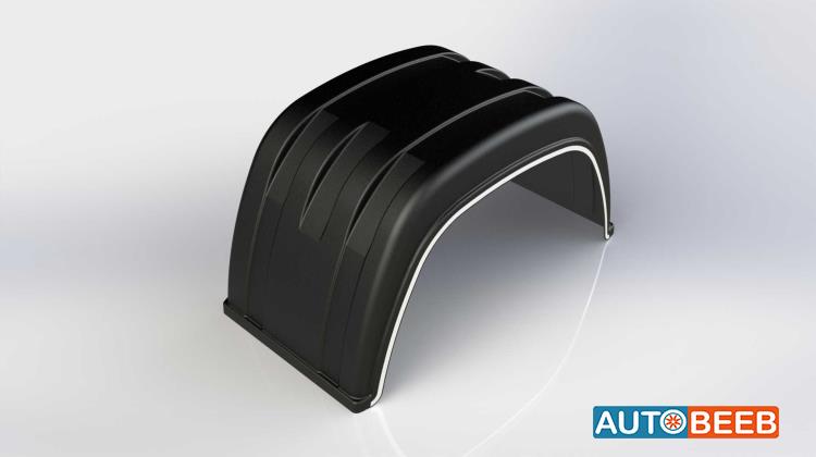 Double Tire Slotted Mudguard with Line / 42U1015