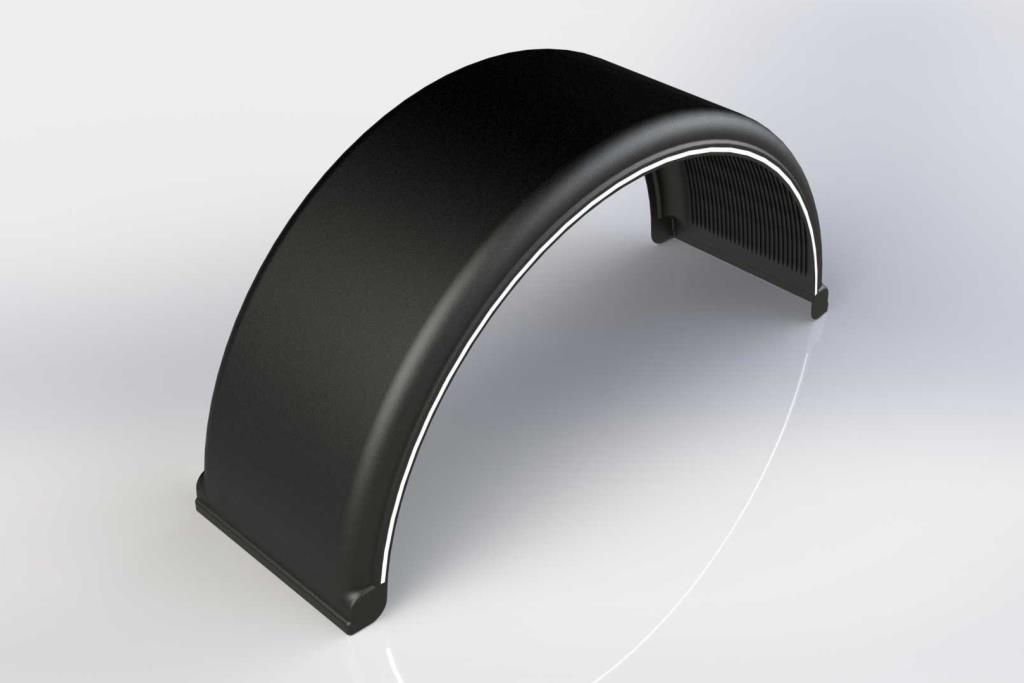 Single Tire Mudguard with Line / 42U1001