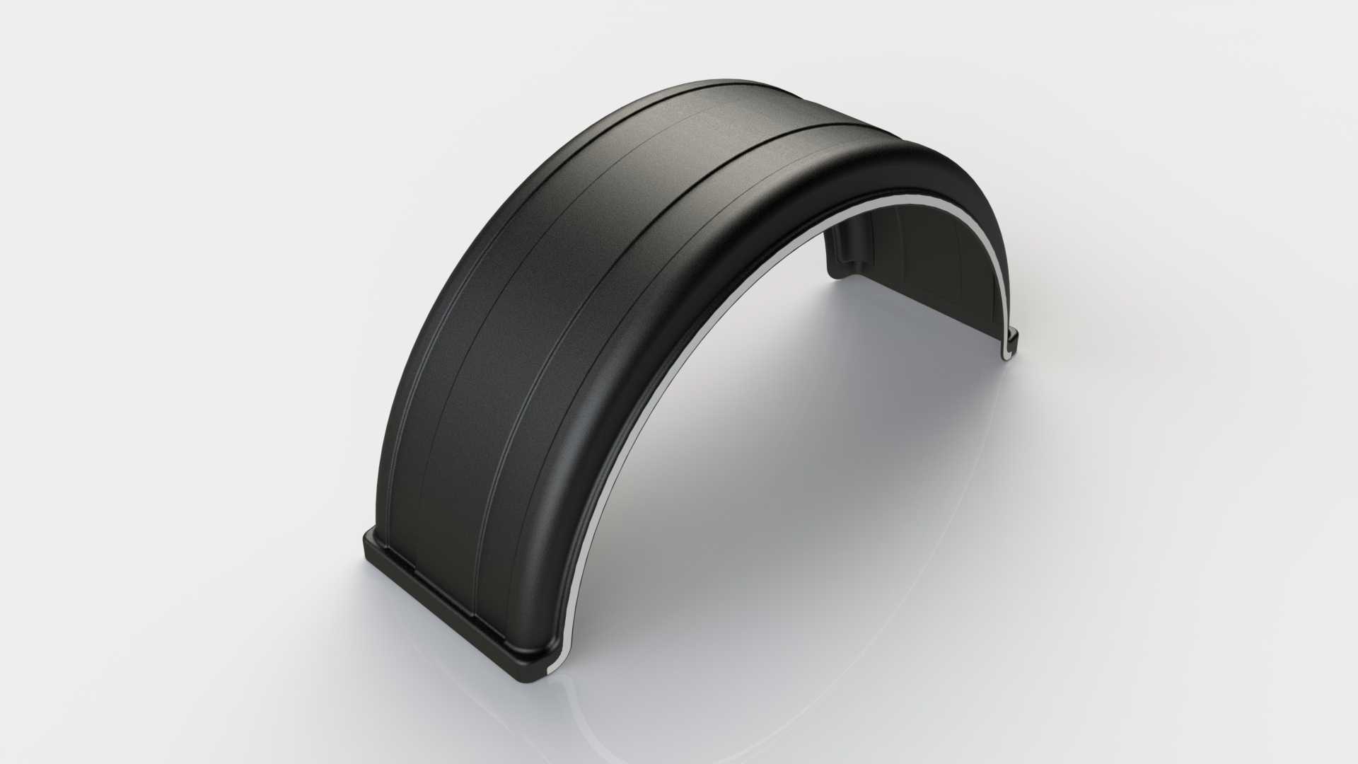 Single Tire Slotted Mudguard with Line / 42U1004