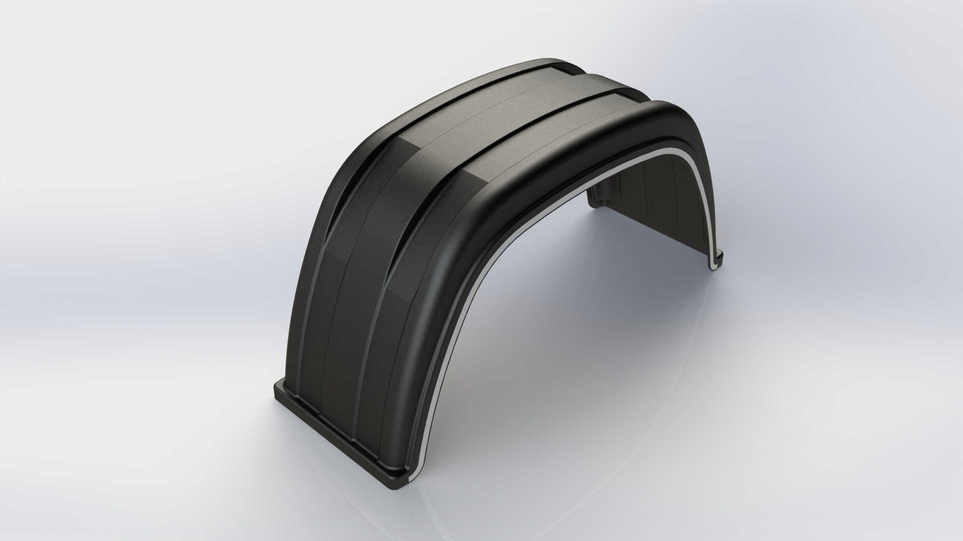 Single Tire Slotted Mudguard with Line / 42U1005