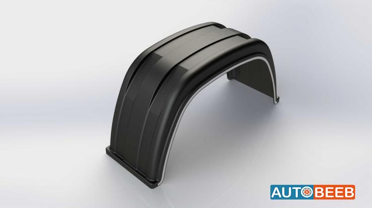 Single Tire Slotted Mudguard with Line / 42U1005