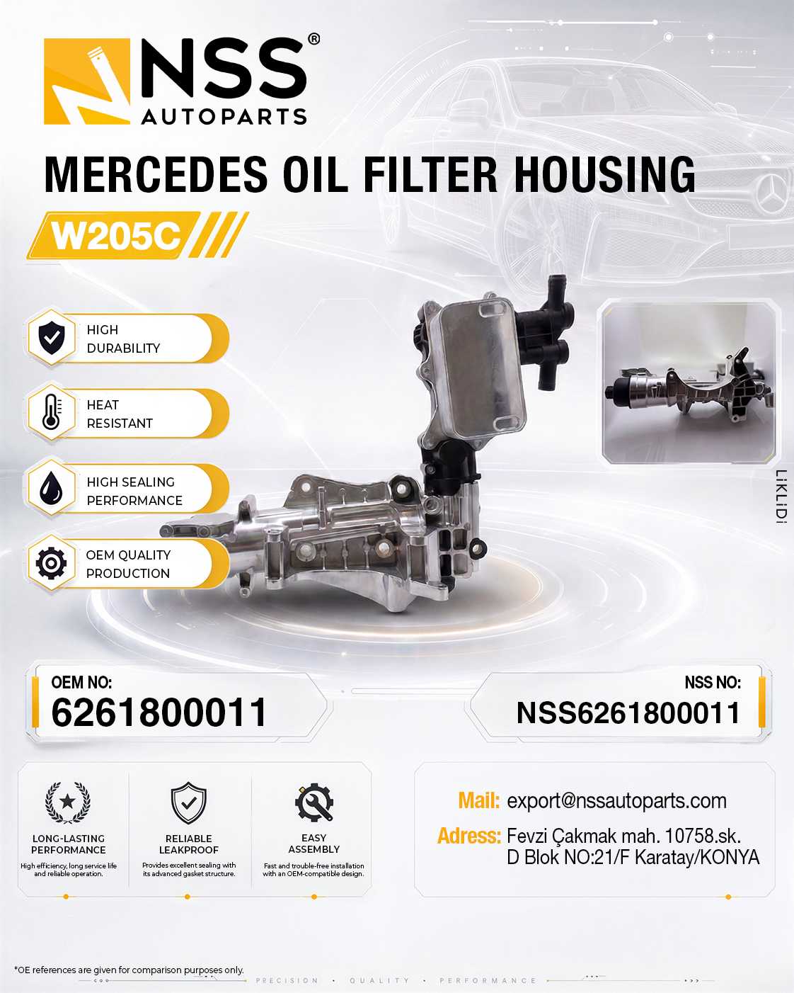 زيوت و فلاتر فلتر الزيت مرسيدس بنز C200