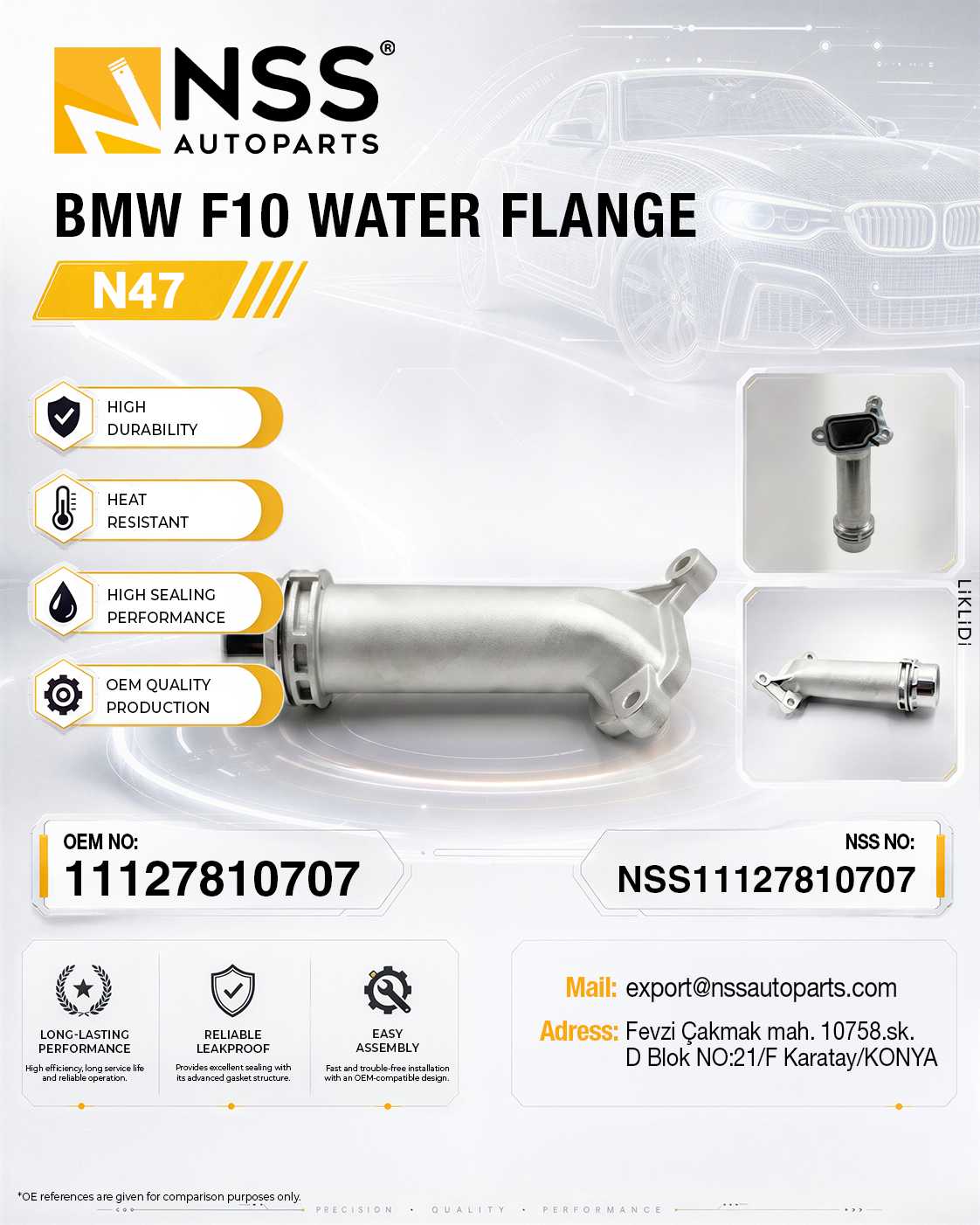 BMW F10 Water Flange