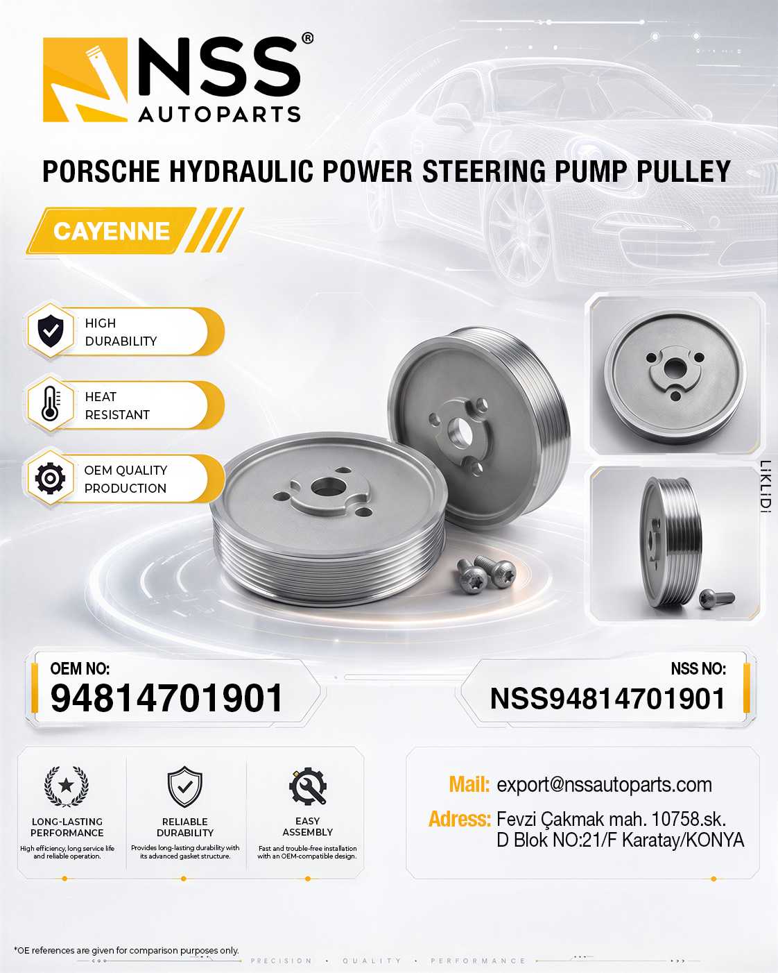 Porsche Hydraulic Power Steering Pump Pulley