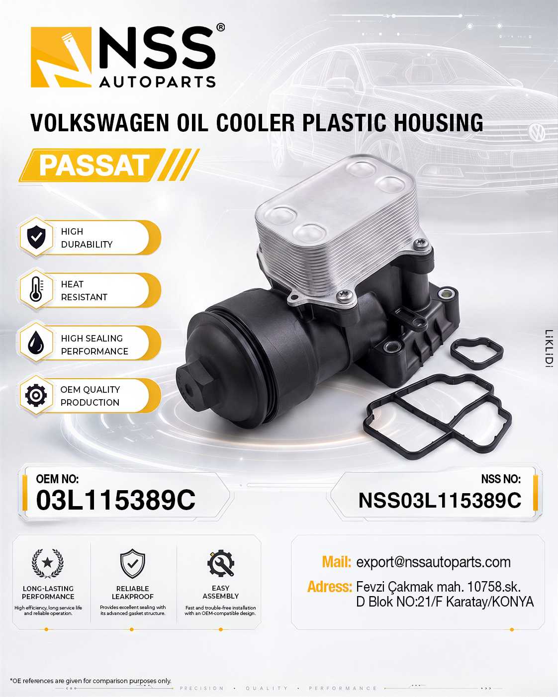 Volkswagen Oil Cooler Plastic Housing