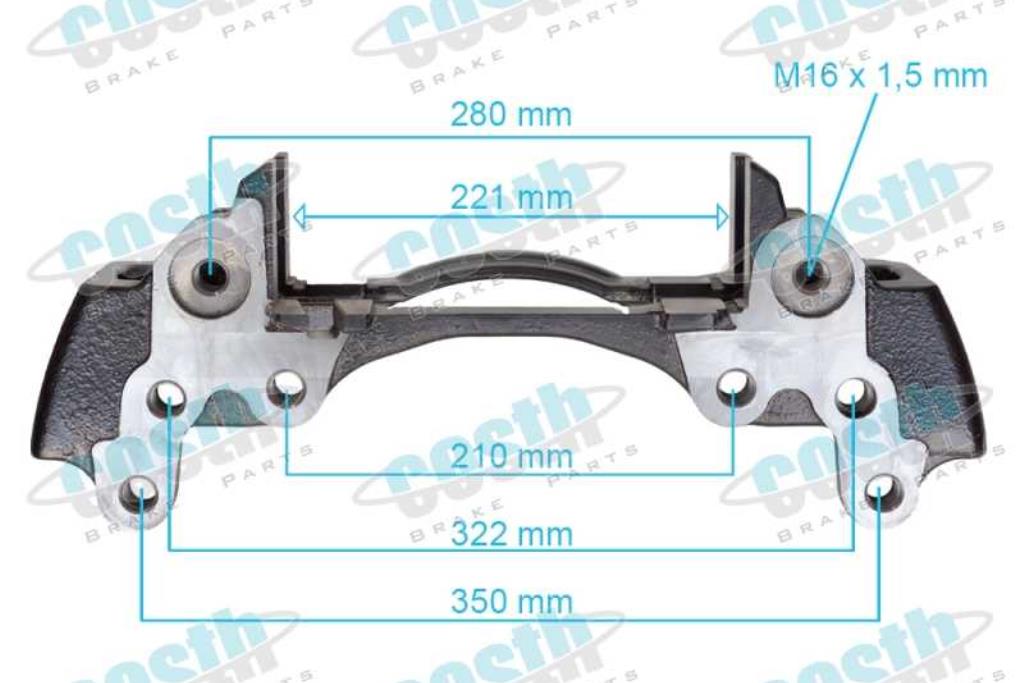 Caliper Carrier Left MERCEDES AROCS Rear 0004232306
