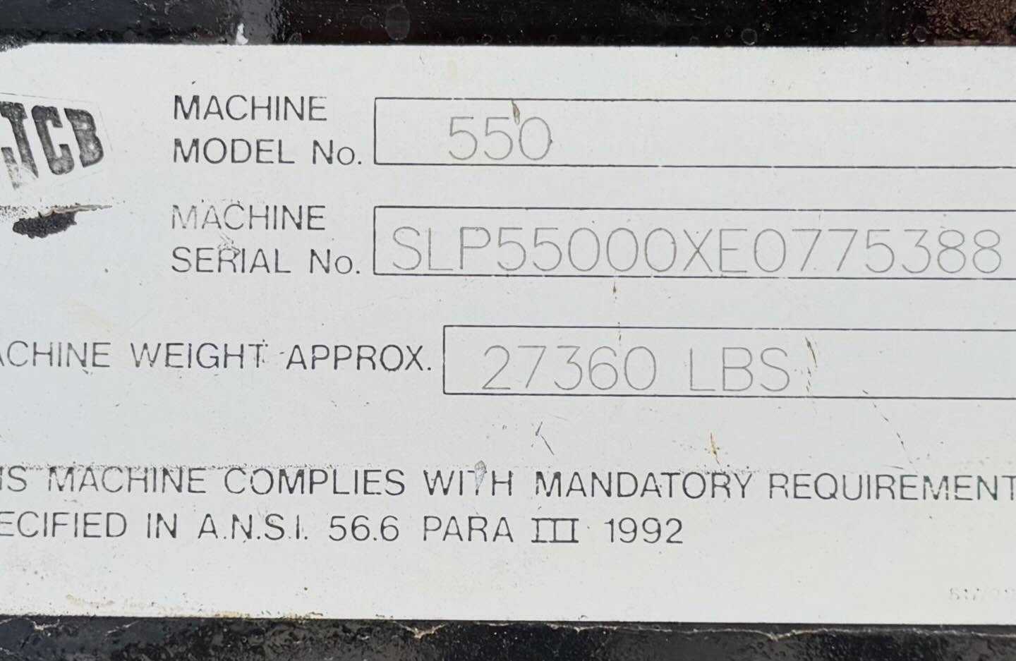 رافعة تلسكوبية جي سي بي 2007