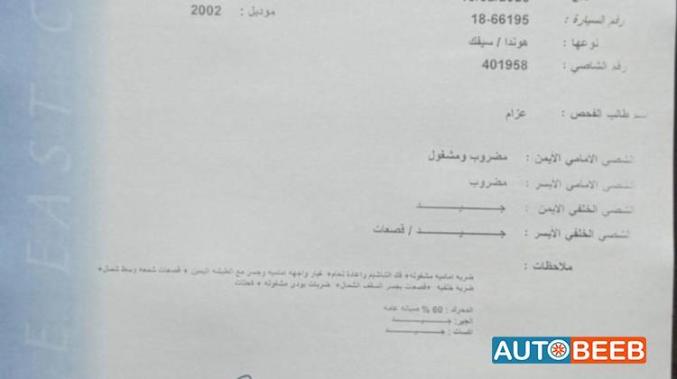 هوندا سيفيك 2002