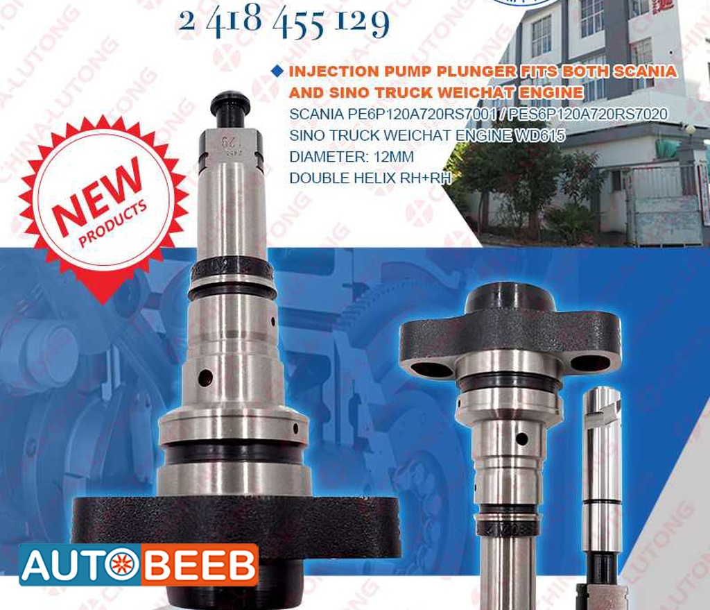 2 418 455 129 Plunger and Barrel Assembly Element for Scania Bosch