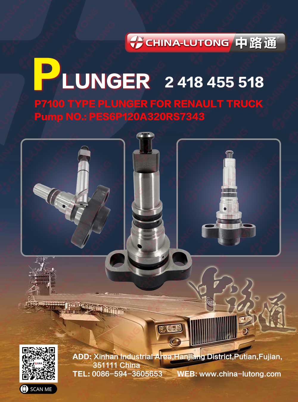 Fuel Pump Plunger Barrel 2418455518 for Engine Scania